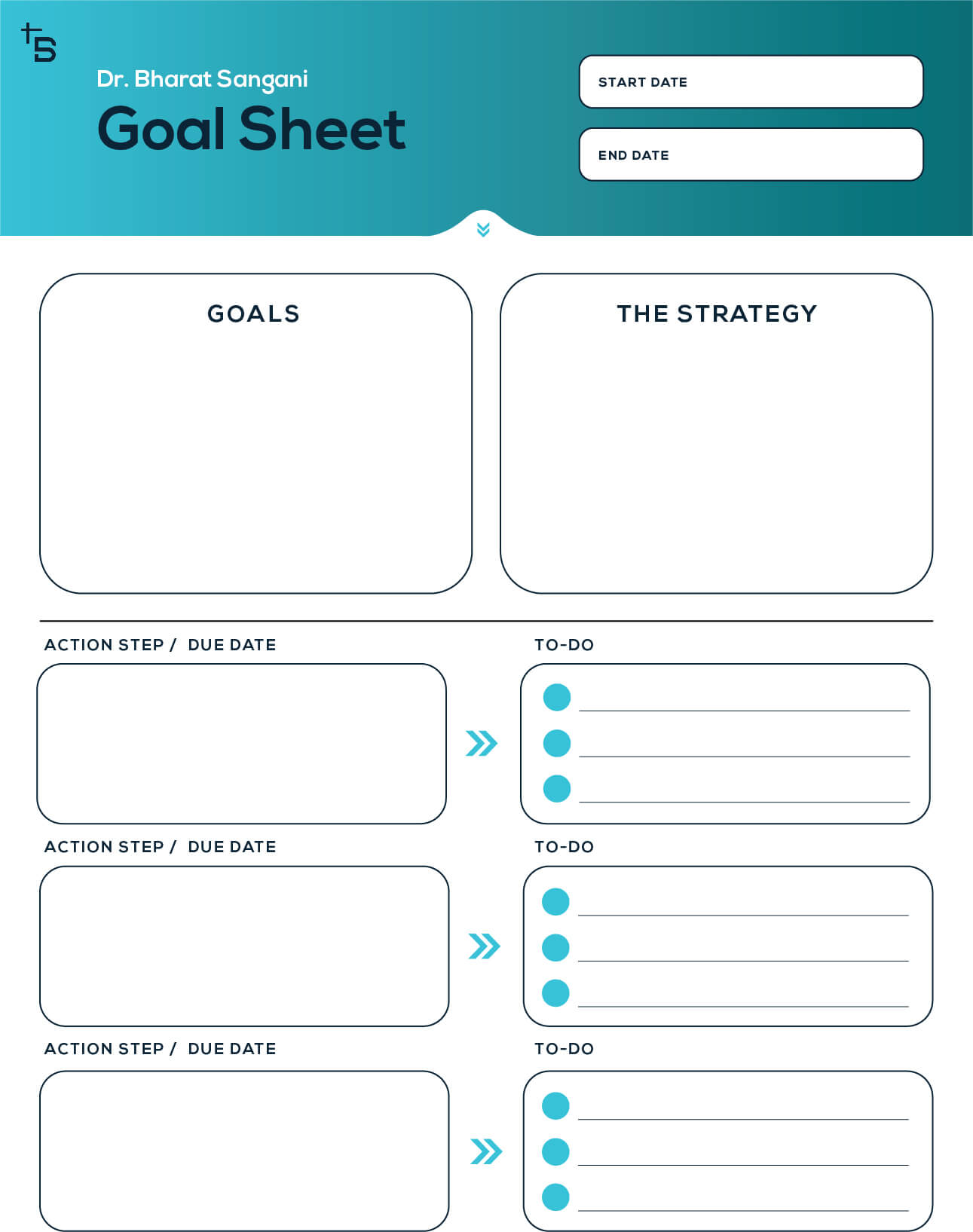 Goal sheet filled out - Dr. Bharat Sangani